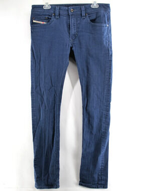 Diesel Thavar Jeans Mens 32w 33L Mid Wash Blue Slim Skinny Stretch